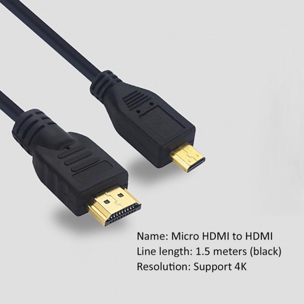 Raspberry pi 4B 1.5M MICRO HDMI TO HDMI Cable
