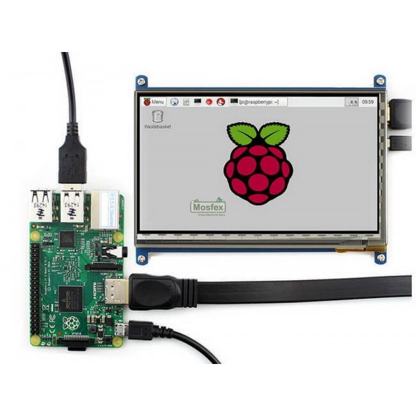 Raspberry pi 7 Inch Capacitive LCD Touch Screen with HDMI cable